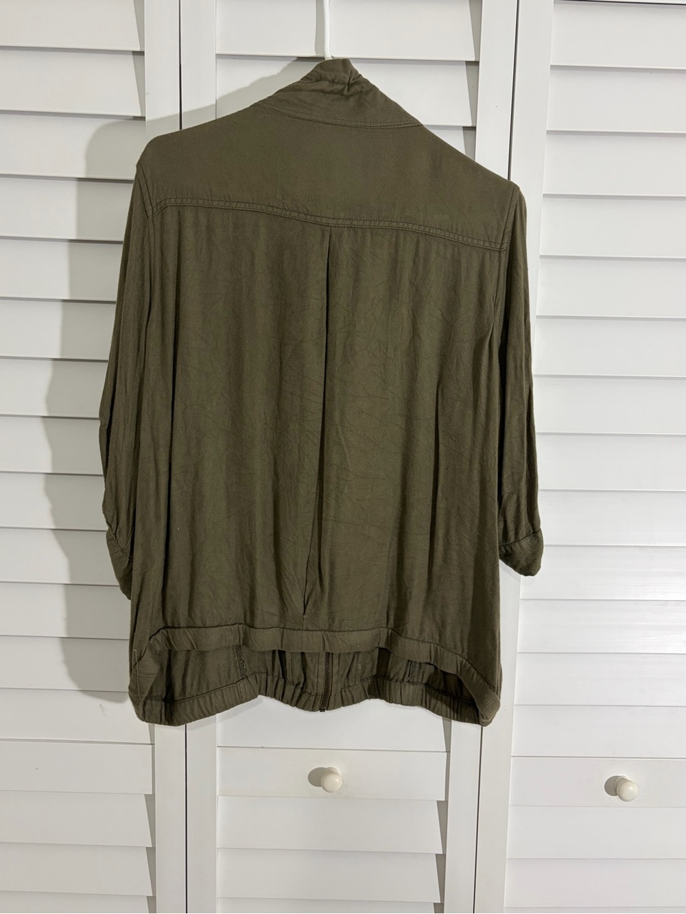 American Rag Olive Utility Drawstring Jacket - Picture 3 of 3